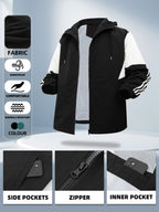 Men's Sports Color Matching Hooded Zip Jacket