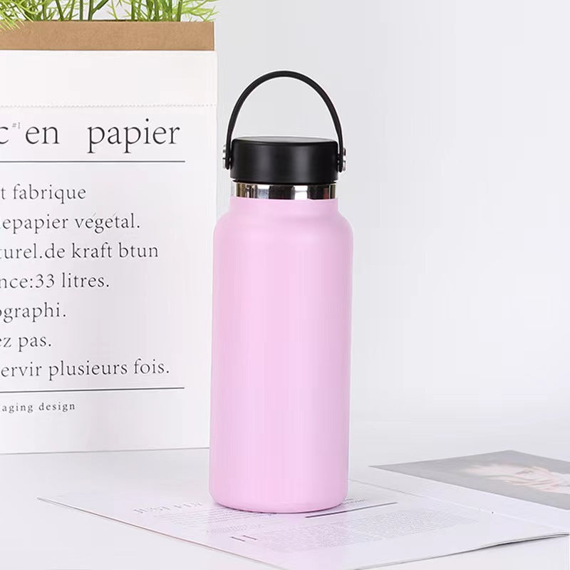 Portable Large‑Capacity 304 Stainless Steel Vacuum Insulated Water Bottle, Leak‑Proof Travel Thermos Tumbler