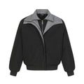 American Retro Short-Length Cotton Jacket - Men's Fall & Winter Loose-Fit Color-Block Layered-Look Double Collar