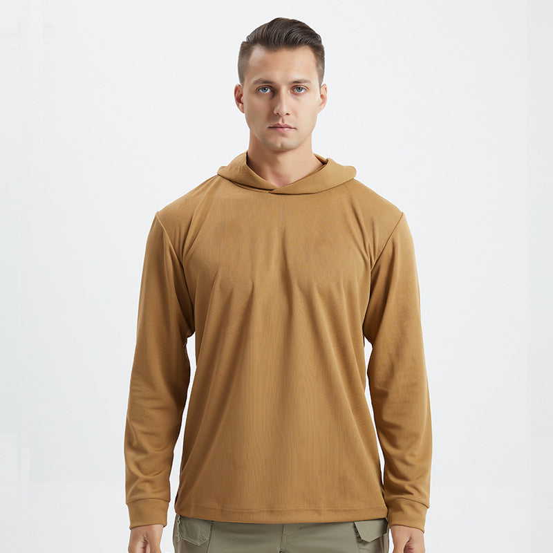 Men Lightweight Camo Long Sleeve Quick Dry Outdoor Sun Protection Tee
