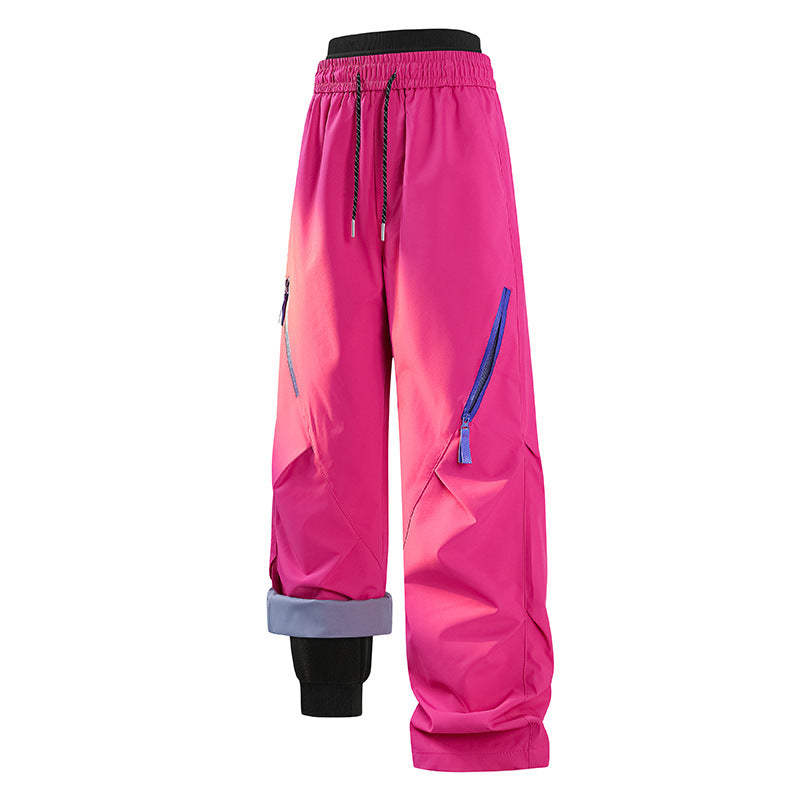 WENHOUU Unisex Warm Fleece‑Lined Hiking Pants, Waterproof Breathable Outdoor Trousers