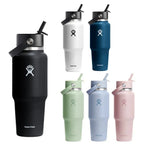 Hydro Flask Large‑Capacity 304 Stainless Steel Vacuum Insulated Tumbler with Carry Handle & Straw Lid for Sports Outdoor