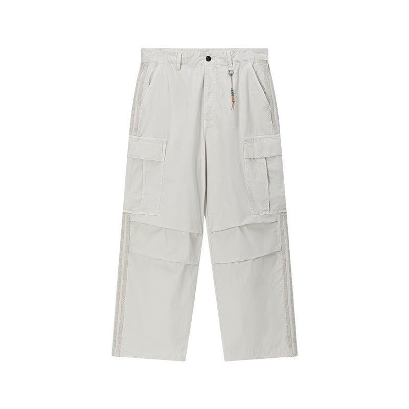 Pure Cotton Paneled Cargo Pants with Large Pockets