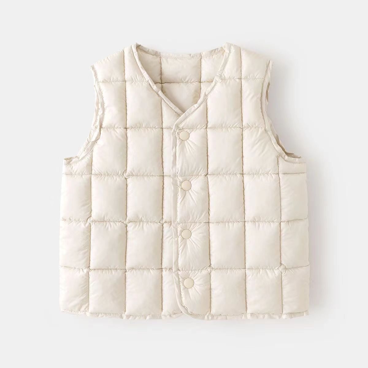 Children wear down cotton vests on both sides, autumn and winter babies wear vests inside and outside, Korean version of men's and women's children's thermal vest
