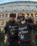 BrokenPlanet Oversized Foam Print Fleece Streetwear Set, Zip Hoodie + Sweatpants