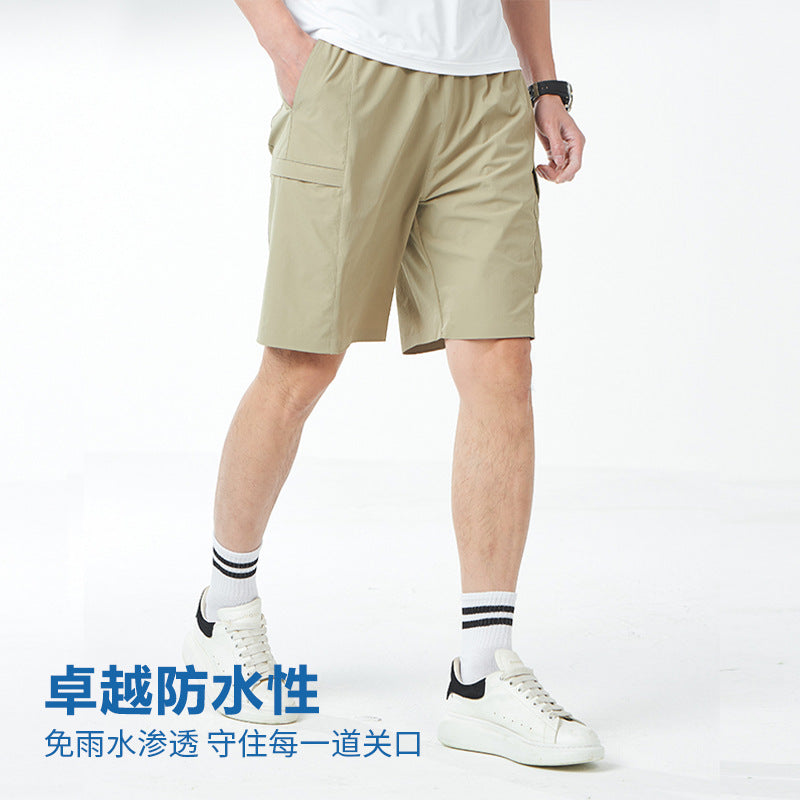 Lightweight Quick Dry Cool Feel 5 Inch Cargo Shorts for Men Outdoor Breathable Casual Shorts