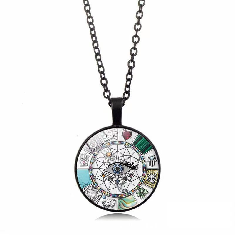 Amulet Magic Lucky Symbol Evil Eye Pendant Necklace