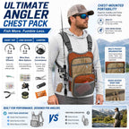 Lightweight Multifunctional Chest Vest Bag, Wear‑Resistant for Fishing Running Hiking Outdoor Sports
