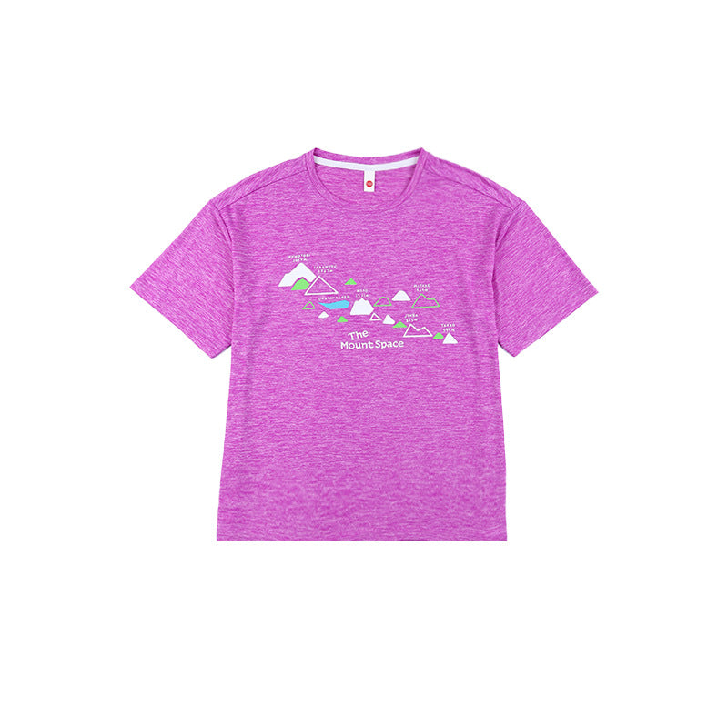 Mountain Style Nature Print Quick-Dry Short Sleeve T-Shirt