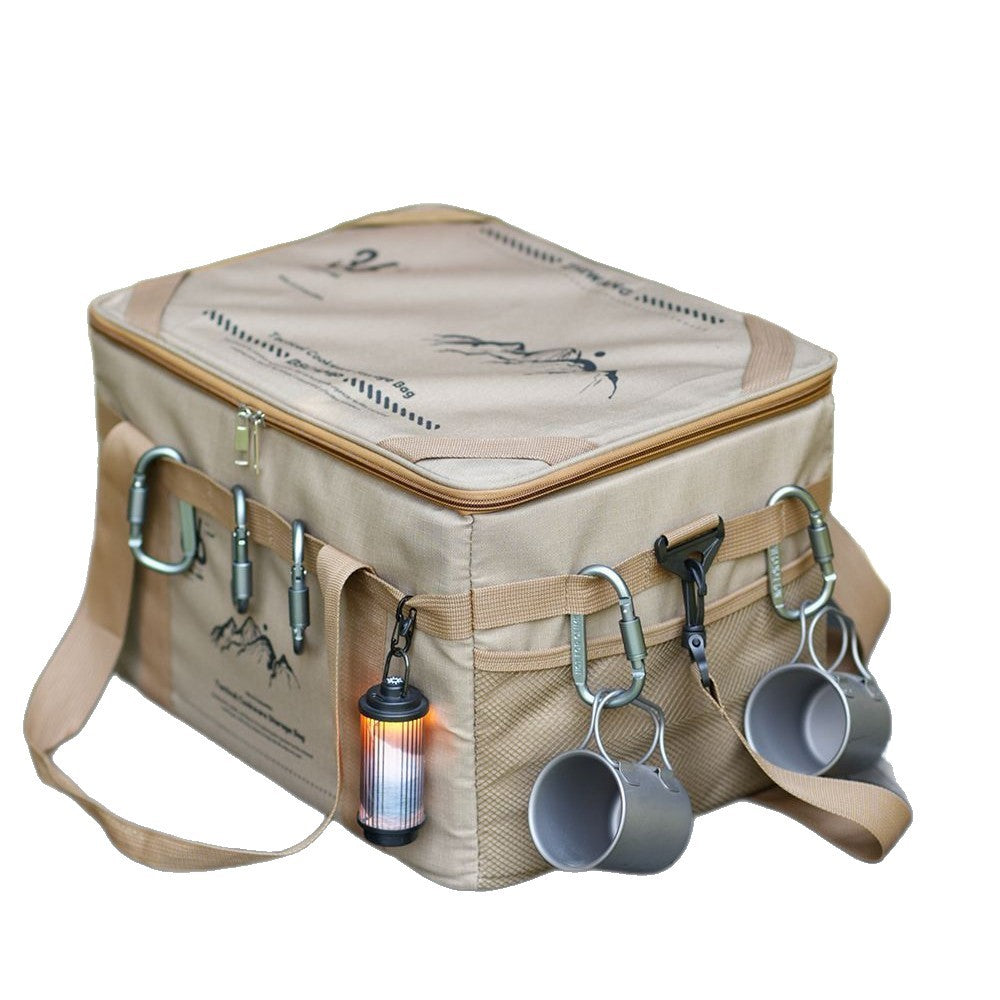 Camping tactical storage bag, outdoor with table board, portable sundries and equipment bag