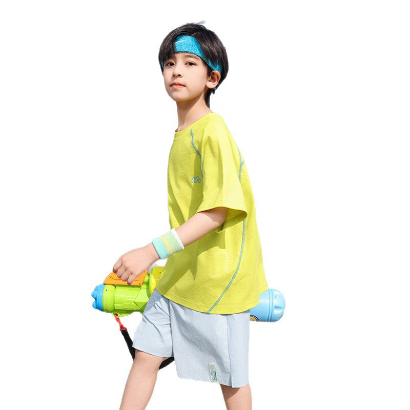 Boys 2Pcs Quick Dry Tennis Suit Summer Kids Sport Outfit