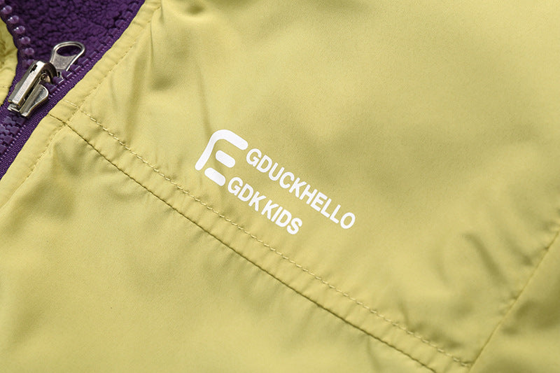 B.Duck Reversible Fleece-Lined Kids' Jacket | Unisex Boys Girls Autumn Winter Water-Resistant Softshell Windbreaker