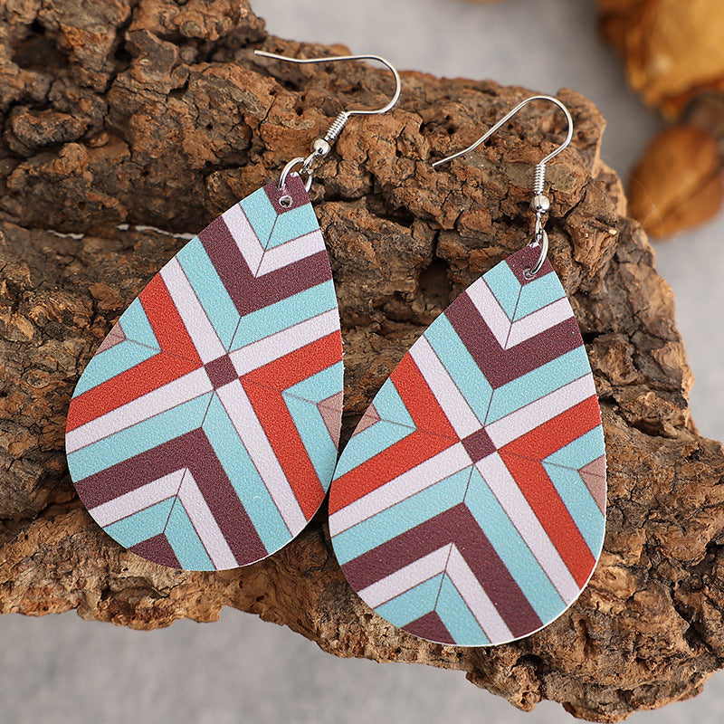 Blazin Roxx  Leather Teardrop Earrings