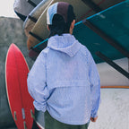 Mountain Style Blue Stripe Casual Jacket