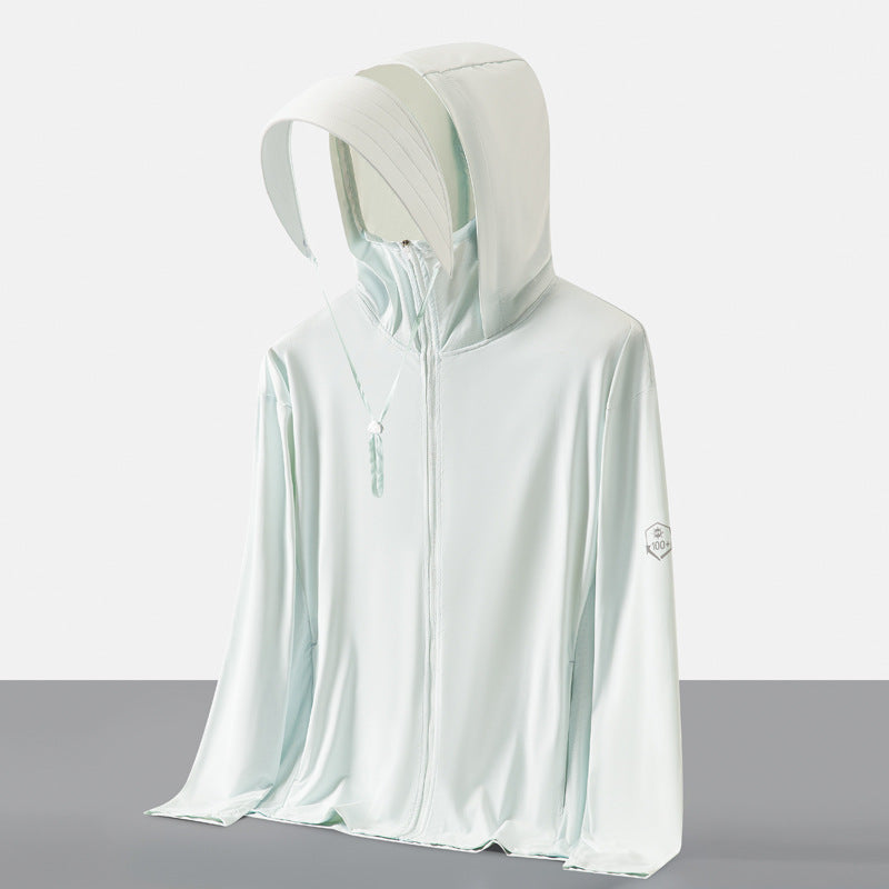 UPF100+ Ice‑Silk Sun Protection Jacket for Men Women, Anti‑UV Lightweight Fishing Sun Coat Wenhouu