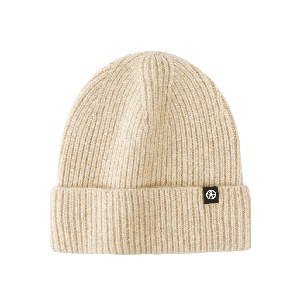 Pure wool warm ear protection hat winter windproof ski pullover hat