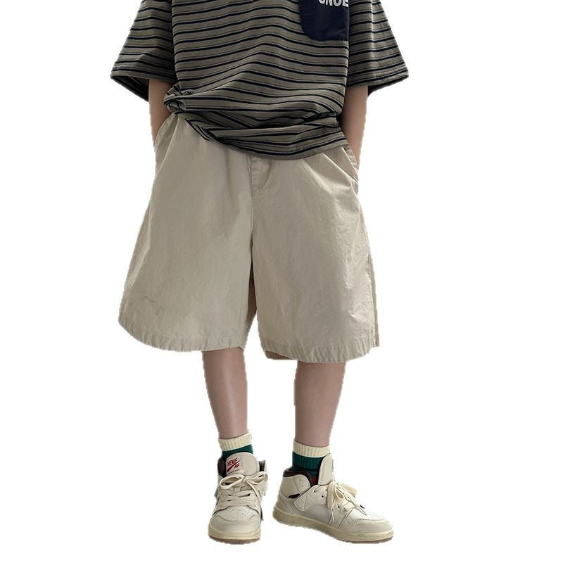 Pure Cotton Breathable Boys' Mid-Length Shorts