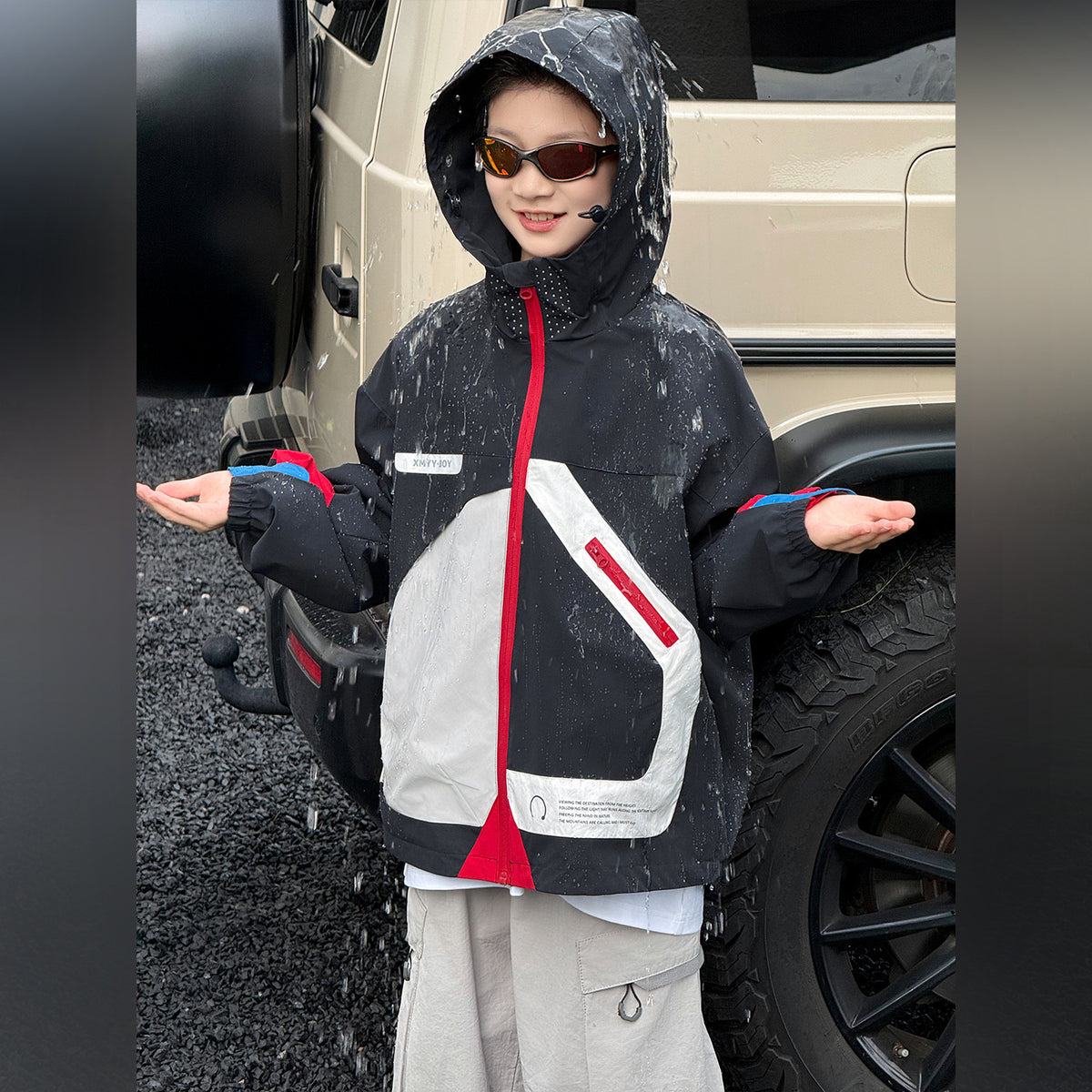 Boys Light Autumn Splicing Charge Jacket