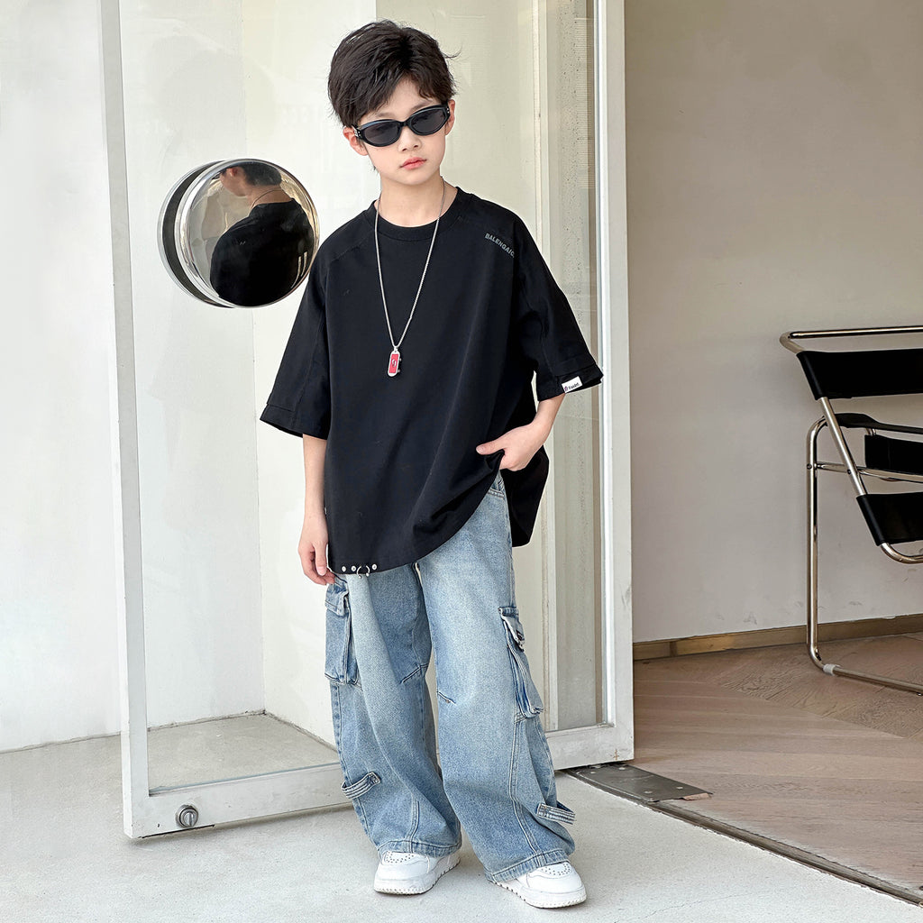 Soft Cotton Top, Versatile for Kids Daily Wear
