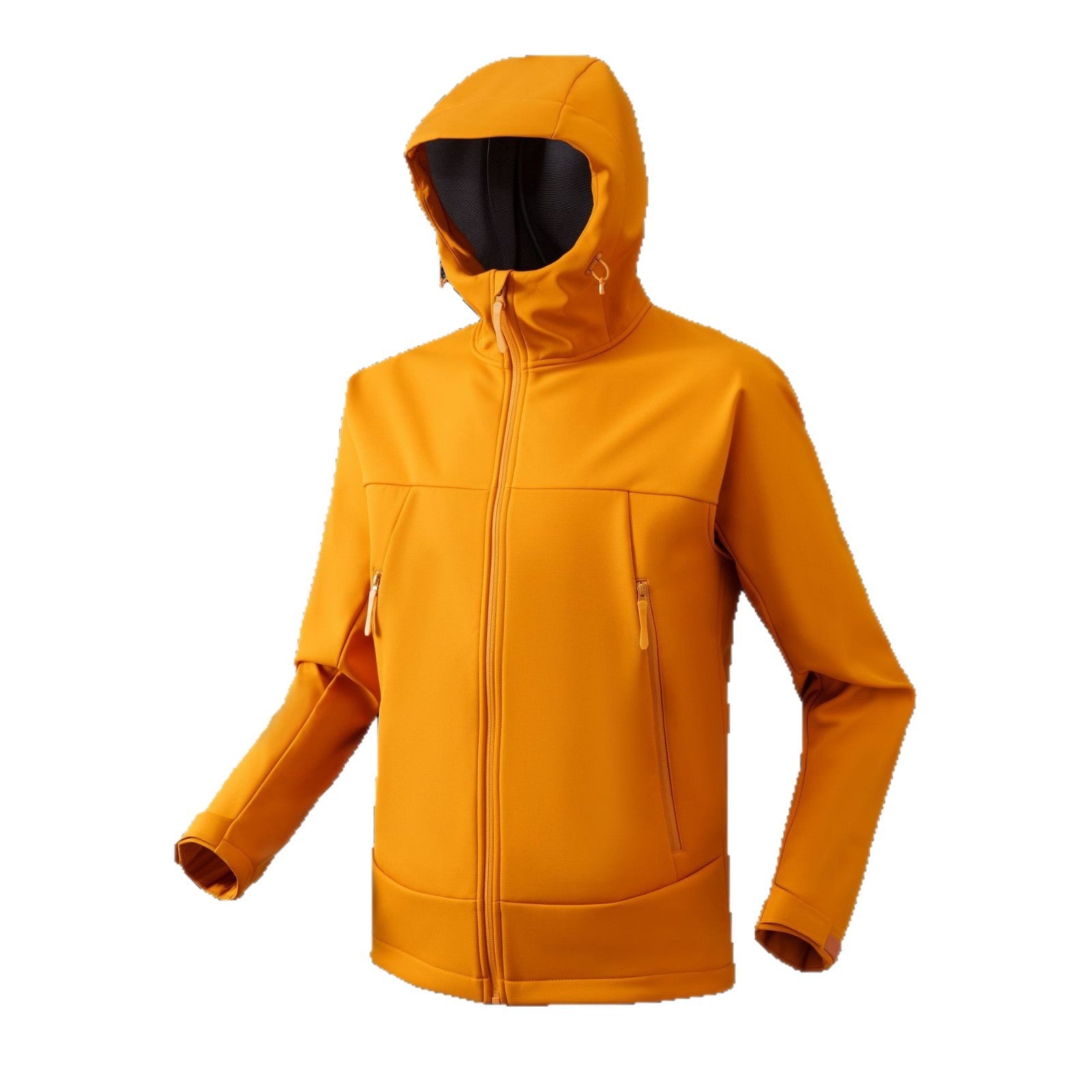 Men Women Loose Softshell Hooded Jacket Wind‑Resistant Water Repellent Outdoor Coat