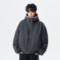Men's Winter Oversized Hooded Fleece-Lined Warm Casual Denim Jacket