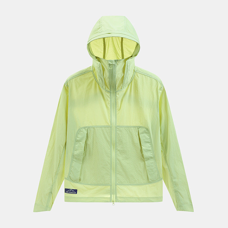 Unisex Ice Silk UPF50+ Sun Protection Jacket Lightweight Breathable Outdoor Anti‑UV Sun Shirt