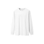 Plus Size Men Stretch Long Sleeve Tee Solid Loose Casual Top