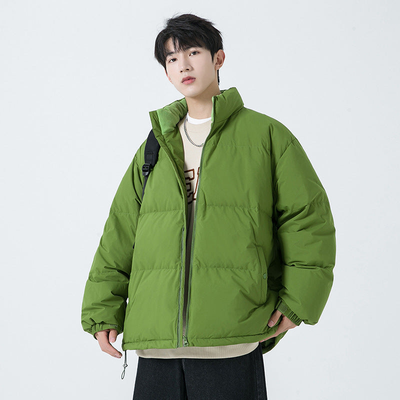 New Winter Men's White Duck Down Loose-Fit Warm Casual Puffer Jacket