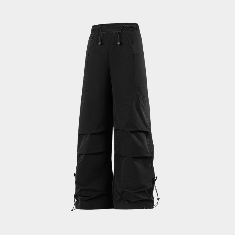 Women's Paratrooper Cargo Hiking Pants, Windproof Waterproof Adjustable Cuff Outdoor Trousers
