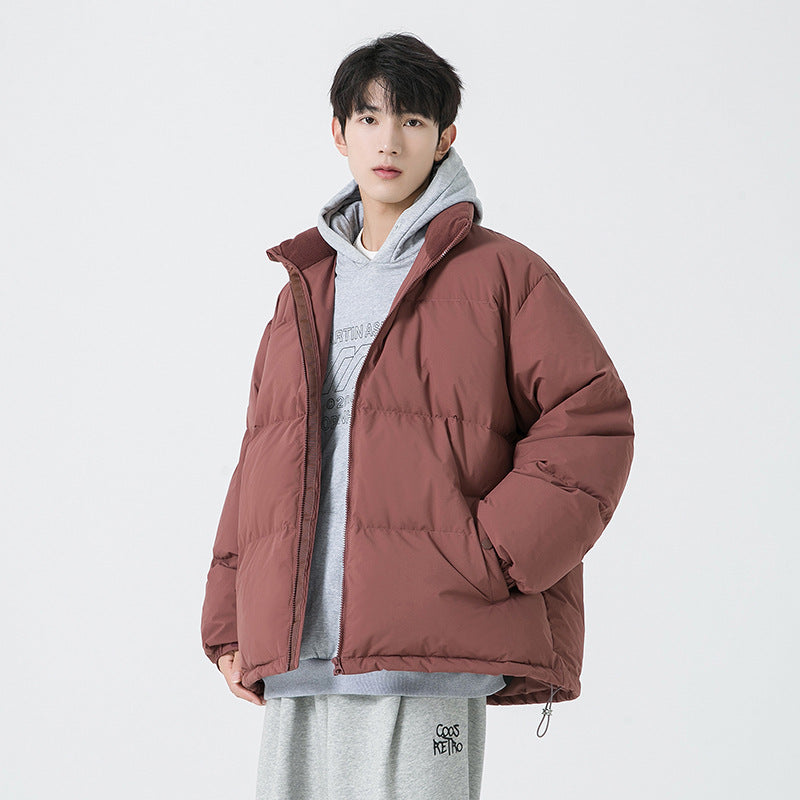 New Winter Men's White Duck Down Loose-Fit Warm Casual Puffer Jacket