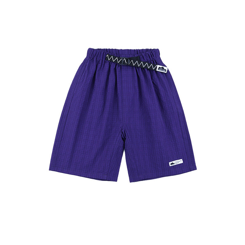 Children's Outdoor-Style Short-Sleeve Tee with Wave Print