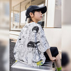 Boys Cartoon All Over Print Short Sleeve T-Shirt