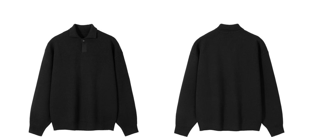 New Autumn/Winter Vintage Seagull Collar Thickened Warm Men's Knit Sweater Top