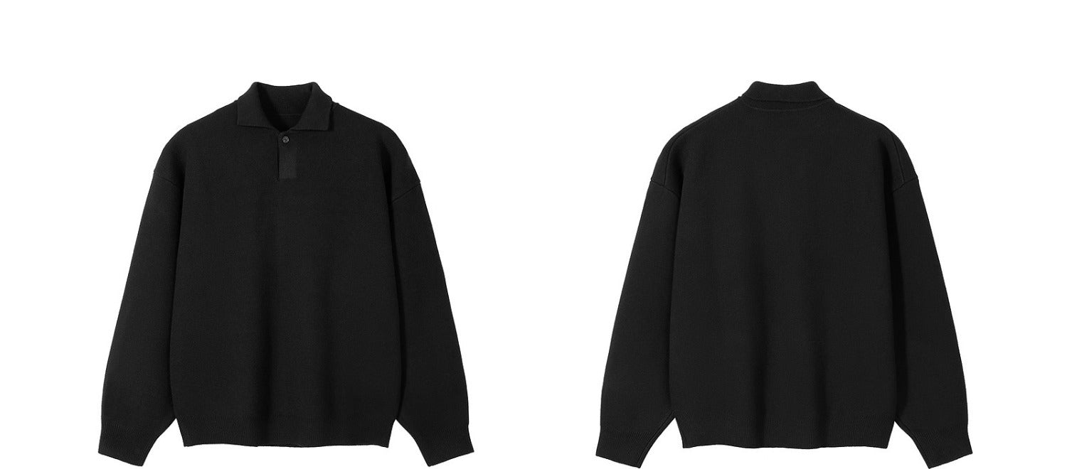 New Autumn/Winter Vintage Seagull Collar Thickened Warm Men's Knit Sweater Top