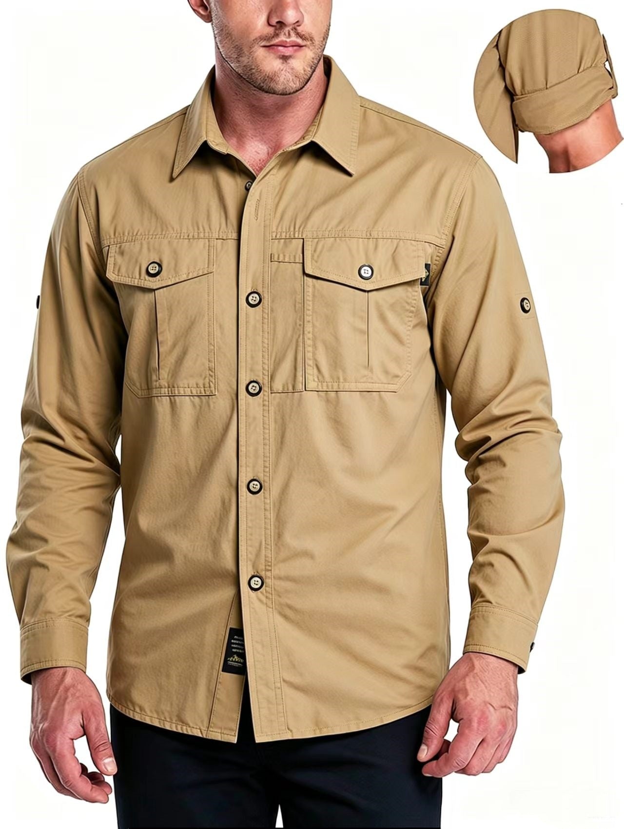 Outdoor Adventure Fishing Long-Sleeve Utility Shirt