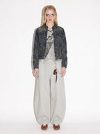 Pure Cotton Curved-Seam Work Trousers