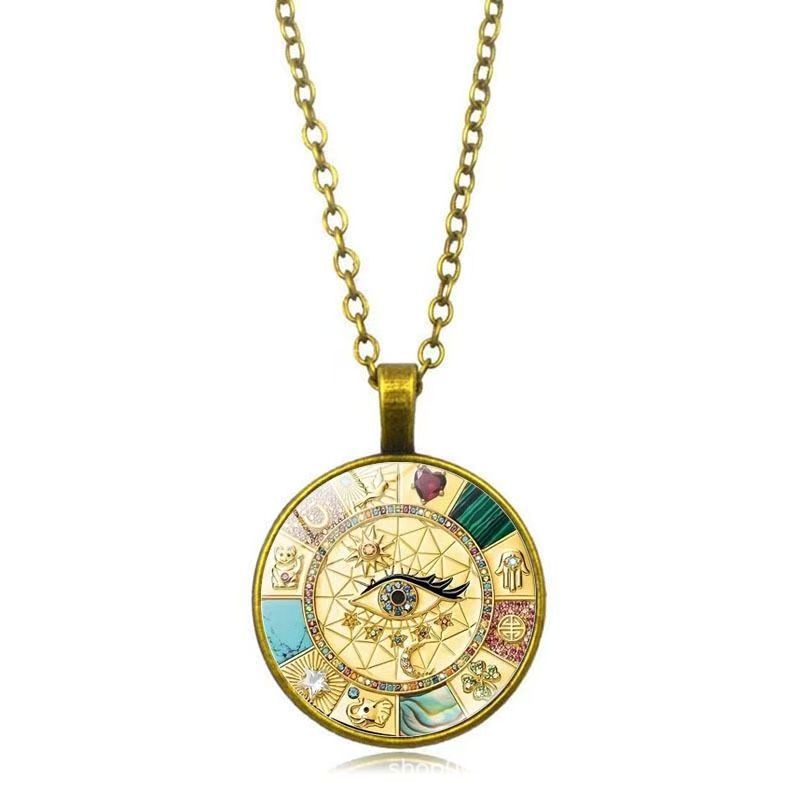 Amulet Magic Lucky Symbol Evil Eye Pendant Necklace