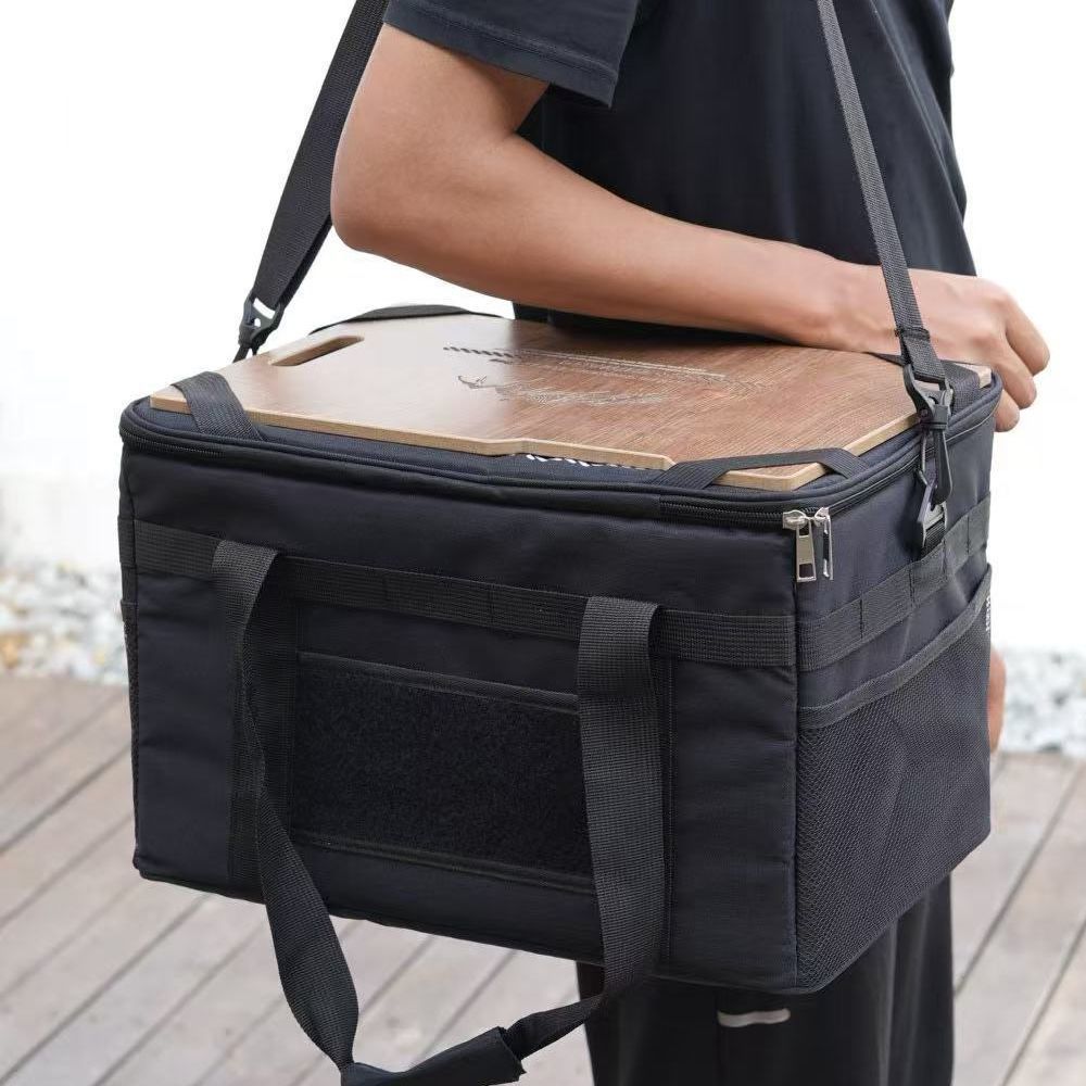 Camping tactical storage bag, outdoor with table board, portable sundries and equipment bag