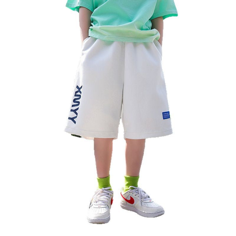 Boys' Summer Cooling Shorts，White Casual Style