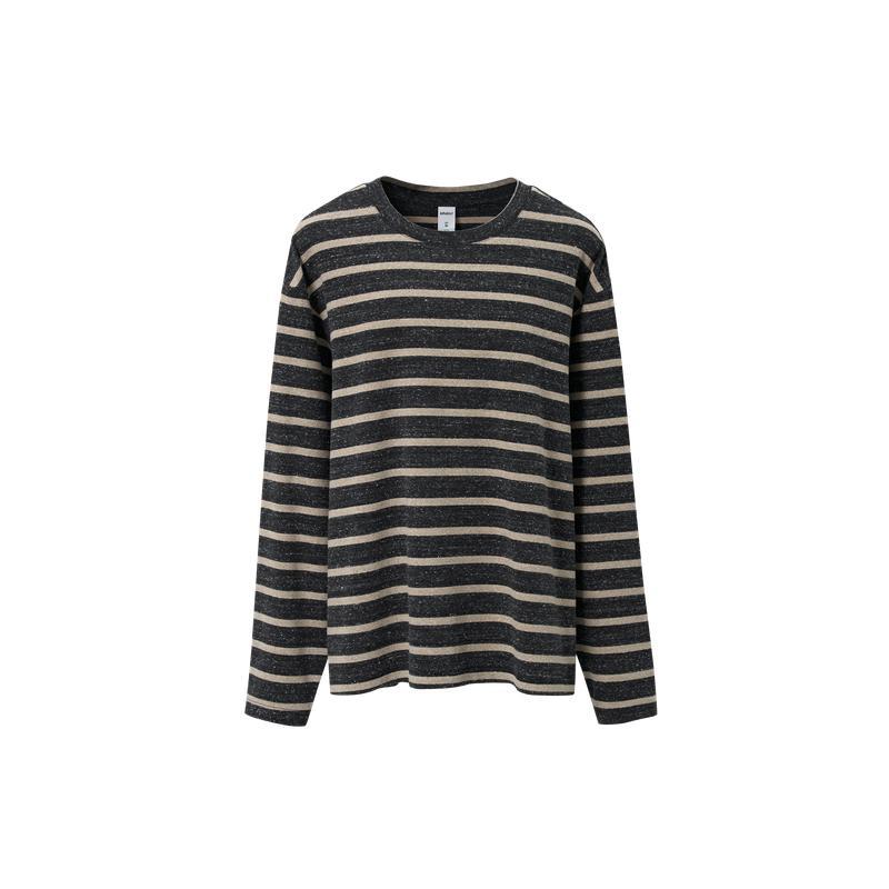 Retro Color‑Block Stripe Long‑Sleeve Tee | Preppy Unisex Loose