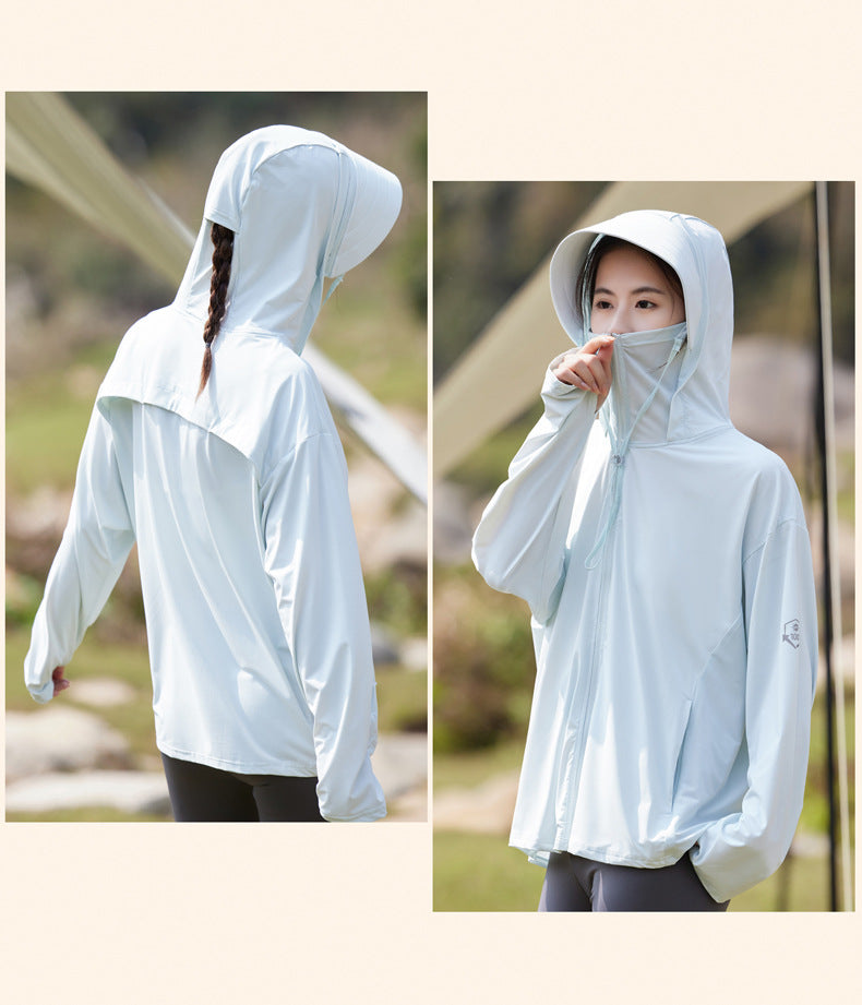 UPF100+ Ice‑Silk Sun Protection Jacket for Men Women, Anti‑UV Lightweight Fishing Sun Coat Wenhouu