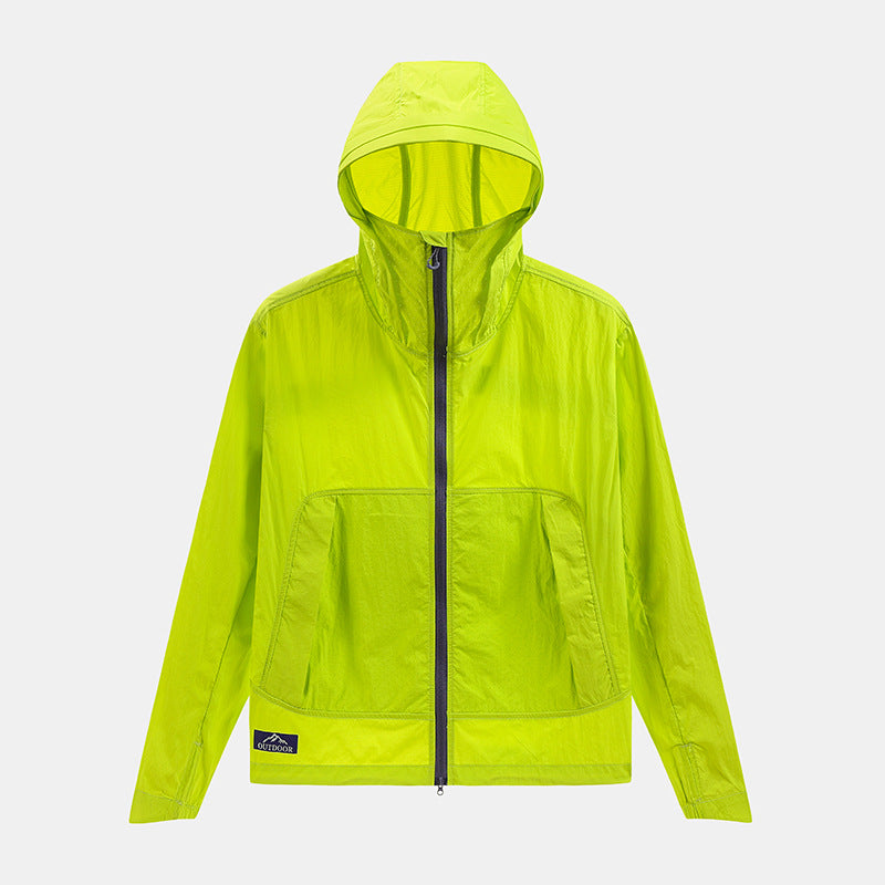Unisex Ice Silk UPF50+ Sun Protection Jacket Lightweight Breathable Outdoor Anti‑UV Sun Shirt