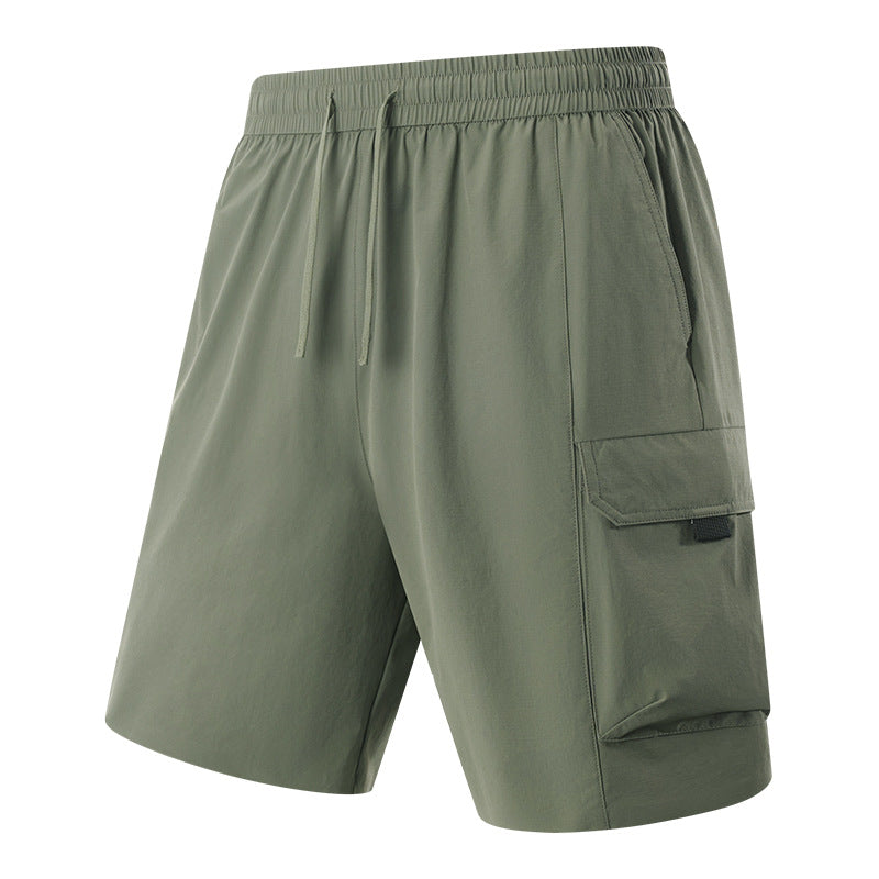Lightweight Quick Dry Cool Feel 5 Inch Cargo Shorts for Men Outdoor Breathable Casual Shorts