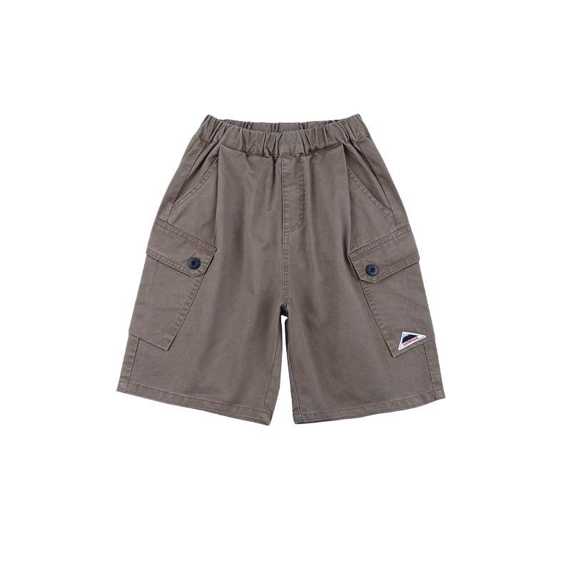Boys Mountain Zipper Pocket Color Block Stripe Tee