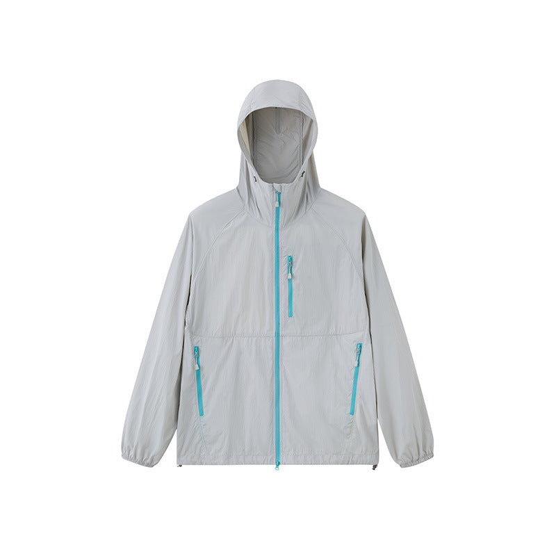 UPF 50+ Lightweight Sun Protection Hooded Jacket Breathable Outdoor Fishing Hiking Coat