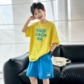 Boys Letter Tee & Five-Pocket Pants 2-Piece Set
