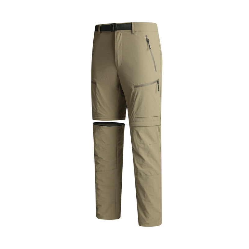 Men's Zip‑Off Cargo Hiking Pants, Waterproof Breathable Stretch Outdoor Trekking Trousers