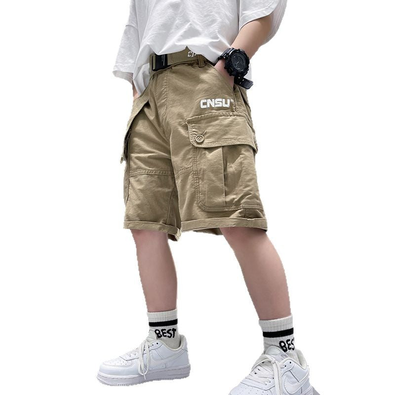 Boys Stretchy Cargo Summer Athletic Shorts