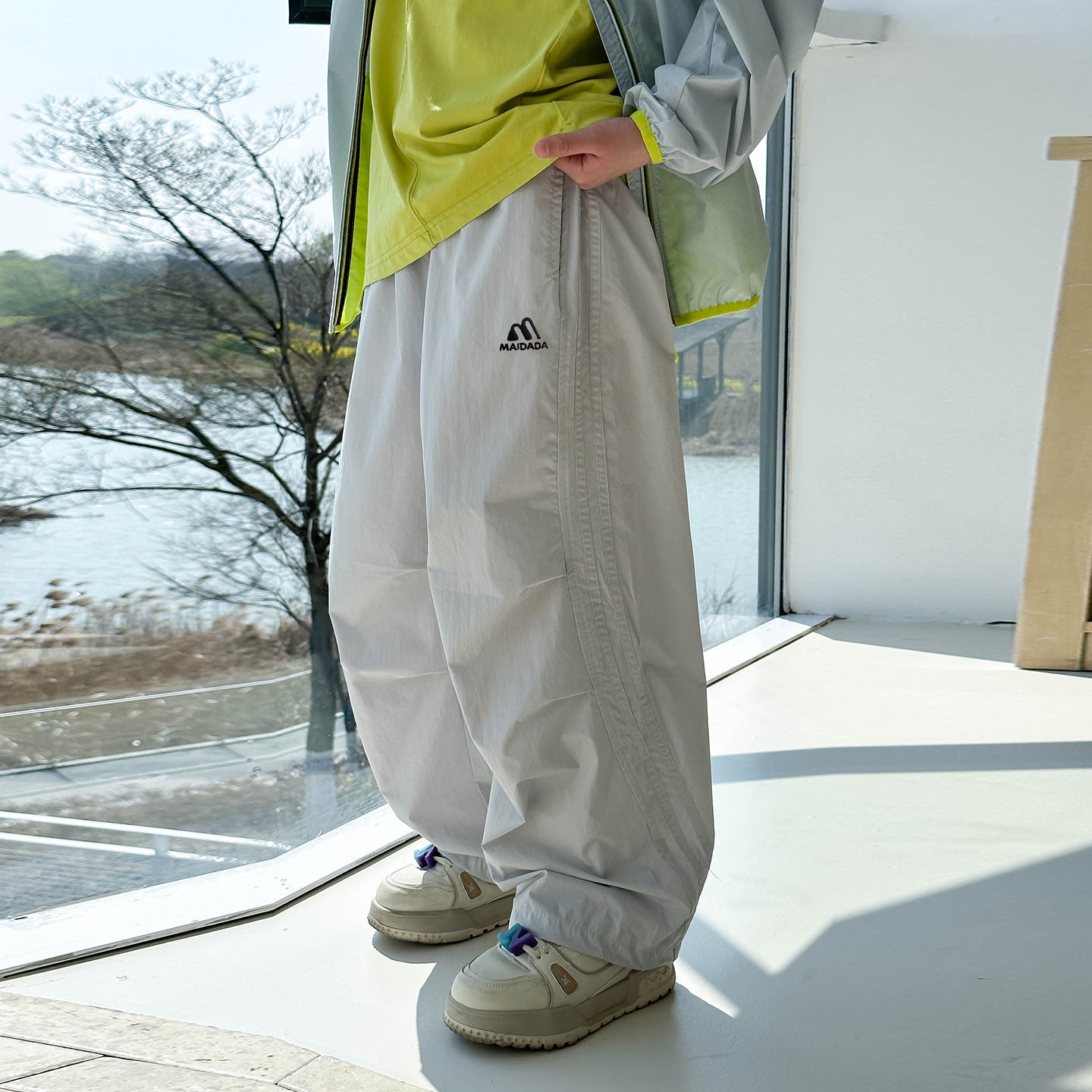 Big Boys Embroidery Loose Fit Casual Pants All Match Kids Trousers