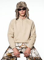 Men's LYCRA® Long‑Sleeve Half‑Zip Windproof Sweatshirt